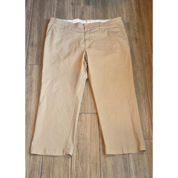 Oak Hill Other - Oak Hill Straight Fit Tech Pants Khaki Tan Mens 42x28 DXL Stretch Chino Pockets